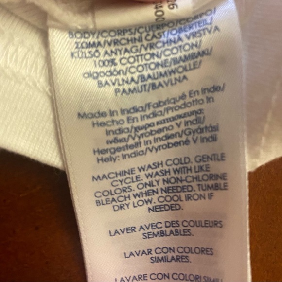 Chaps Women’s Lace Up T Shirt XL White - Picture 6 of 9